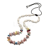 Dyed Lava Rock with Shells NJEW-Z031-01A-1
