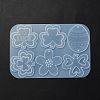 Easter Egg & Shamrock & Flower Connector Charms Silicone Molds X-DIY-L065-01-3