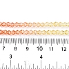 Gradient Color Baking Paint Glass Bead Strands DGLA-A039-T4mm-A014-5