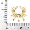 Brass Micro Pave Clear Cubic Zirconia Connector Charms CU-CBAD306-23G-3