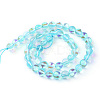 Synthetic Moonstone Beads Strands G-R375-8mm-B04-3