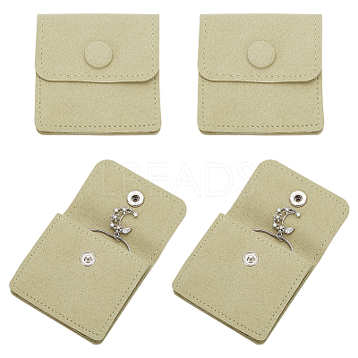 Microfiber Jewelry Flap Pouches ABAG-WH0038-44-1