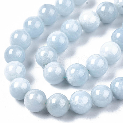 Natural Chalcedony Beads Strands G-S333-10mm-004-1
