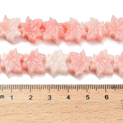 Synthetic Coral Dyed Carved Beads BSHE-H114-02D-1