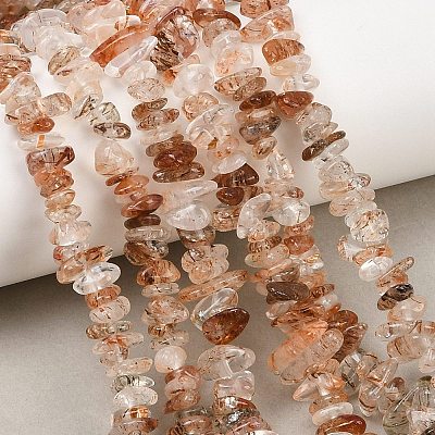 Natural Black Gold Rutilated Quartz Beads Strands G-G905-20A-1