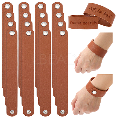 20Pcs PU Leather Wide Band Cord Bracelet BJEW-PH0004-74-1