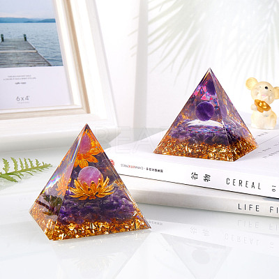 Amethyst Crystal Pyramid Decorations JX073A-1