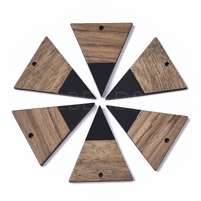 Resin & Walnut Wood Pendants RESI-T035-06C-1