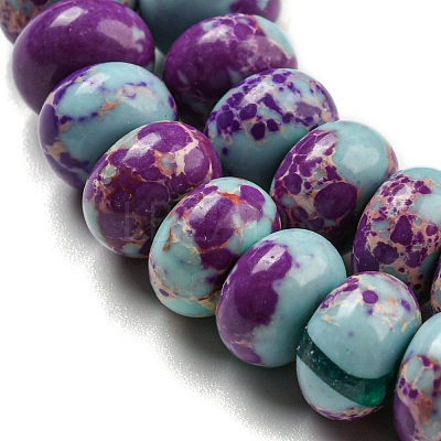 Synthetic Imperial Jasper Dyed Beads Strands G-D077-E01-01B-1