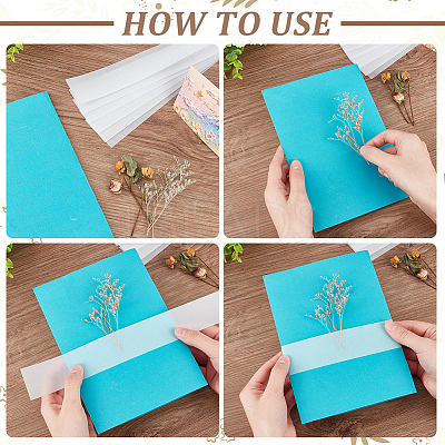 Translucent Tracing Paper Invitation Display Cards Belly Bands DIY-WH0430-427-1