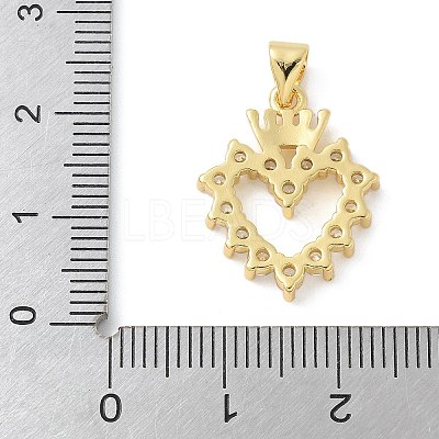 Brass Micro Pave Cubic Zirconia Pendants KK-K298-13G-1
