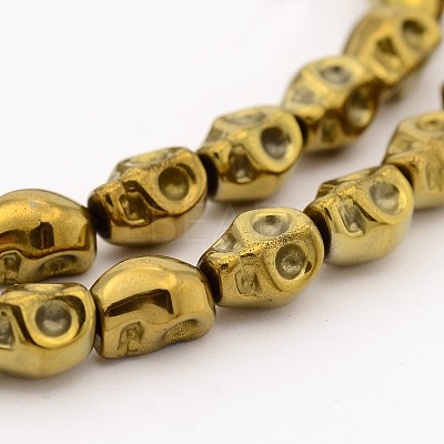 Electroplate Non-magnetic Synthetic Hematite Bead Strands G-J286-10-1