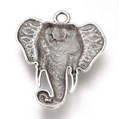 Tibetan Style Alloy Big Pendants X-TIBEP-T002-138AS-RS-1