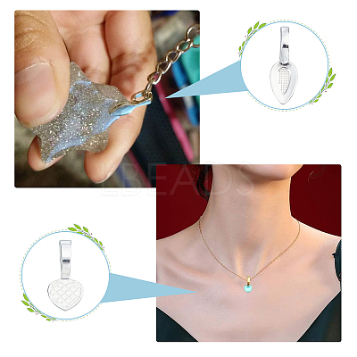 120Pcs 3 Style Tibetan Style Alloy Glue-on Flat Pad Pendant Bails TIBEP-SC0001-94-1
