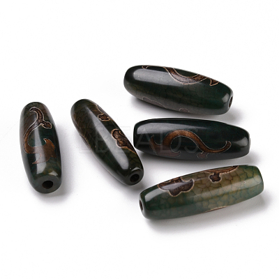 Tibetan Style dZi Beads X-TDZI-E004-09-1