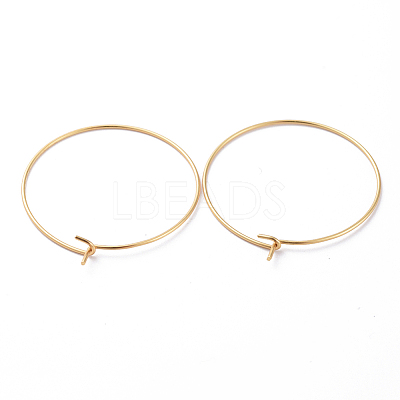 316 Stainless Steel Hoop Earring Findings STAS-J025-01D-G-1