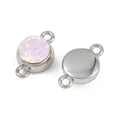 Brass Pave Cubic Zirconia Connector Charms KK-H078-06P-03-1