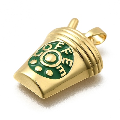 Brass Enamel Pendants X-KK-Z093-10G-1