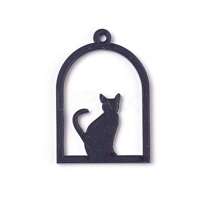 Acrylic Open Back Bezel Pendants KY-WH0019-02-1