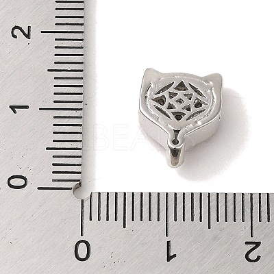 Rack Plating Brass Micro Pave Clear Cubic Zirconia with Enamel Pendant KK-P267-18P-1