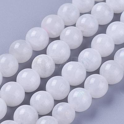 Natural Rainbow Moonstone Beads Strands G-G970-37-8mm-1