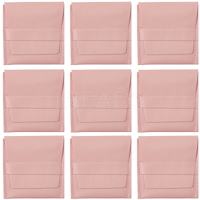 Square PU Leather Jewelry Flip Pouches PAAG-CL0001-02A-1