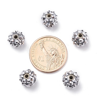 Chunky Resin Rhinestone Beads RESI-M019-27-1