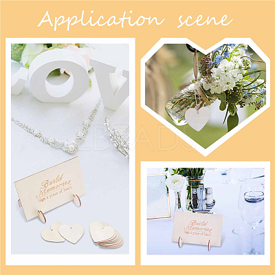 1 Set Wooden Wedding Guest Book Alternative AJEW-CP0005-17-1