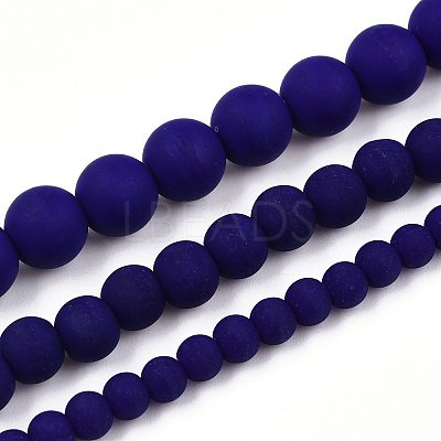 Opaque Glass Beads Strands LS-GLAA-T032-P8mm-MD03-1