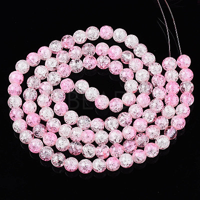 Baking Paint Crackle Glass Beads Strands X-CCG-S001-8mm-02-1