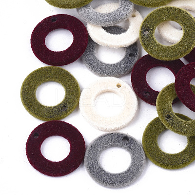 Flocky Acrylic Pendants OACR-T005-08-1