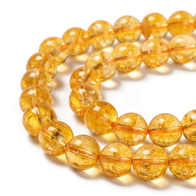 Natural Citrine Beads Strands G-E326-10mm-01-1