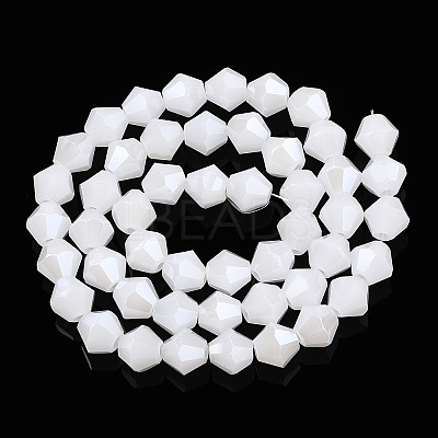 Imitation Jade Electroplate Glass Beads Strands LS-EGLA-A039-J6mm-A06-1