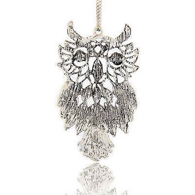 Antique Silver Tone Alloy Acrylic Rhinestone Bird Pendants RB-J254-01AS-1