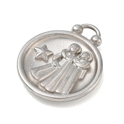 12 Constellations 304 Stainless Steel Pendants STAS-F354-01P-04-1