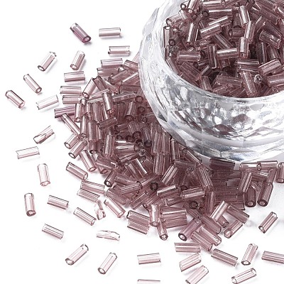 Transparent Glass Bugle Beads SEED-N005-001-C09-1