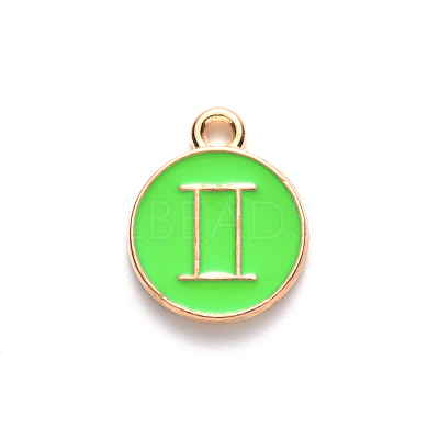 Alloy Enamel Pendants X-ENAM-S124-01B-06I-1
