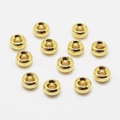 Brass Spacer Rondelle Beads KK-P130-112G-NR-1