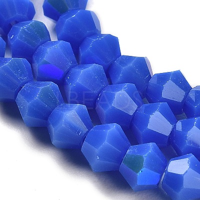 Opaque Solid Color Imitation Jade Glass Beads Strands GLAA-F029-P4mm-D11-1