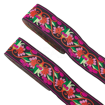 Ethnic Style Polyester Ribbons OCOR-WH0079-65A-1