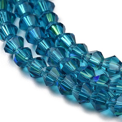 Transparent Electroplate Glass Beads Strands EGLA-A039-T3mm-L01-1