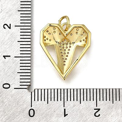 Brass Micro Pave Cubic Zirconia Pendants ZIRC-I070-025G-1