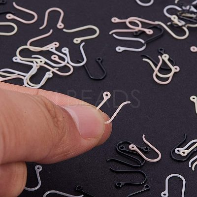 Plastic Earring Hooks KY-PH0007-07-WH-1
