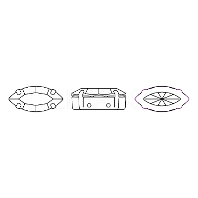 Preciosa&reg MAXIMA Crystal Sew-On Cups X-PRC-SE10-60010-S-1