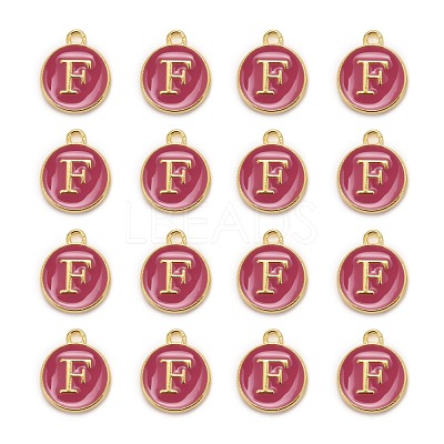 Golden Plated Alloy Enamel Charms ENAM-S118-08F-1