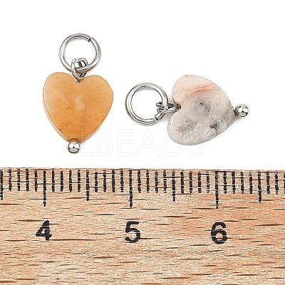 Natural & Synthetic Mixed Gemstone Pendants PALLOY-JF05586-03-1