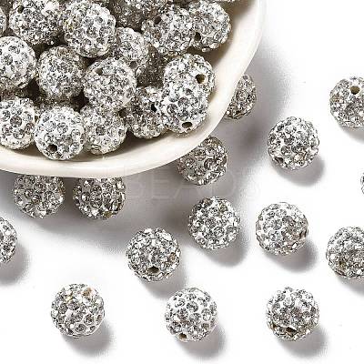 Polymer Clay Rhinestone Beads RB-C1438-10mm-A01-1