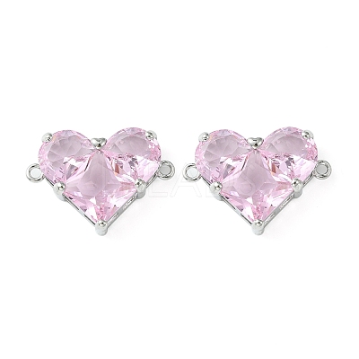 Brass Pave Cubic Zirconia Connector Charms KK-L208-04P-03-1