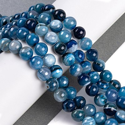 Natural Striped Agate/Banded Agate Beads X-AGAT-8D-8A-1