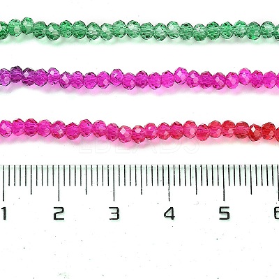 Transparent Painted Glass Beads Strands X1-DGLA-A034-T1mm-A24-1
